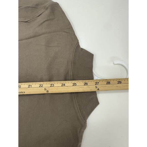 The Tog Shop Womens Shirt Size Large Brown Long Sleeve Mock Neck Cotton - Picture 10 of 12